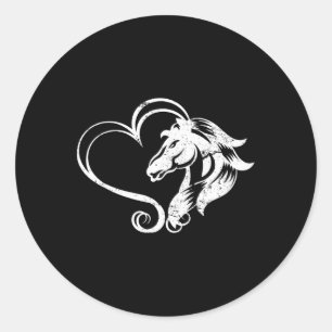Horse Rider Equestrian Hob1  Classic Round Sticker