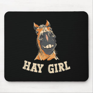 Horse Rider Funny Equestrian Tees Mens Black Funny Mouse Pad