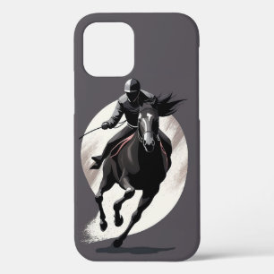 Horse Rider Galloping Under the Moonlight iPhone 12 Case