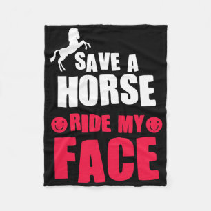 Horse Rider Horseback Riding Save A Horse Ride My Fleece Blanket