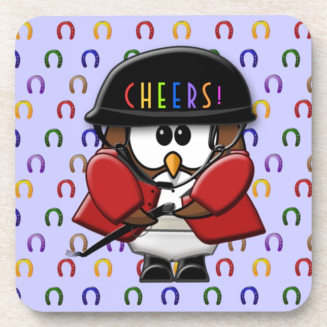 horse rider owl coaster (Front)