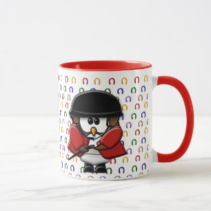 horse rider owl mug
