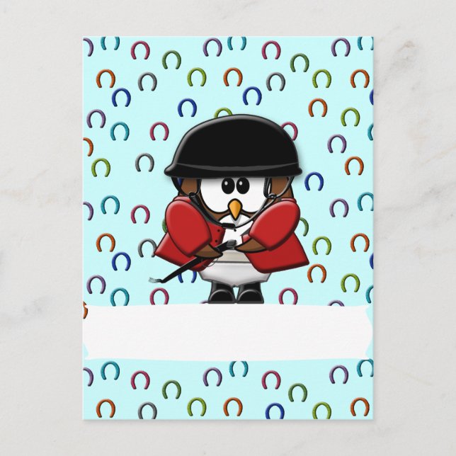 horse rider owl postcard (Front)