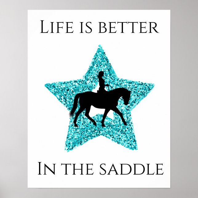 Horse & rider poster. poster (Front)