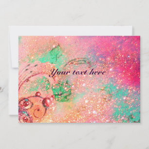 HORSE RIDERS ,MUSIC IN NIGHT, Pink Gold sparkles