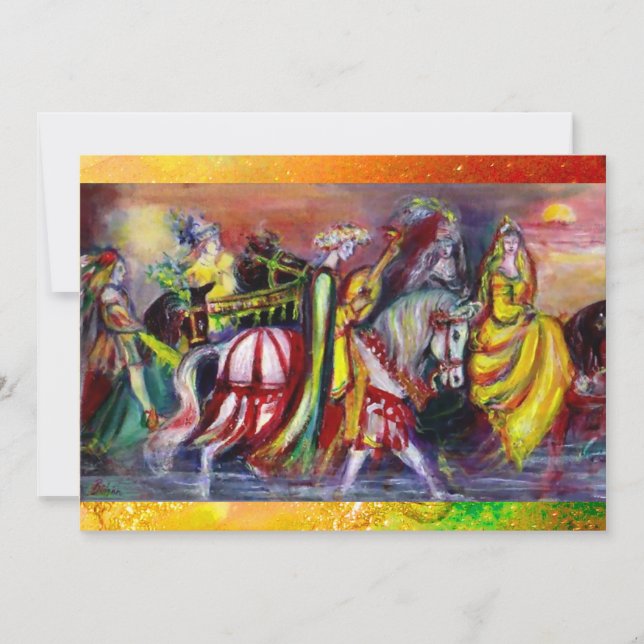 HORSE RIDERS ,MUSIC IN THE NIGHT, yellow sparkles Announcement (Front)