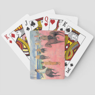 Horse Riders on the Beach in Polynesia (by Gaugin) Playing Cards