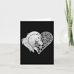 Horse Riding Animal Lover Equestrian Heart Love Ho Card