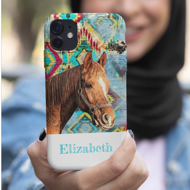 Horse Riding Animal Name Western Equestrian Case-Mate iPhone Case (Creator Uploaded)