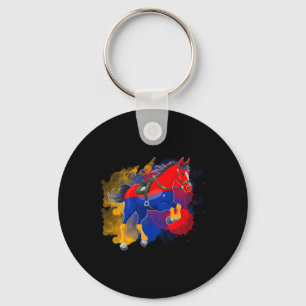 Horse Riding Armenia Flag Key Ring