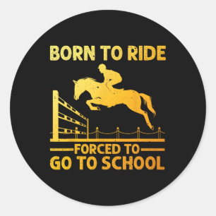 Horse Riding Art For Men Women Horseback Rider Equ Classic Round Sticker
