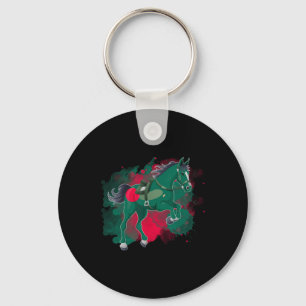 Horse Riding Bangladesh Flag  Key Ring