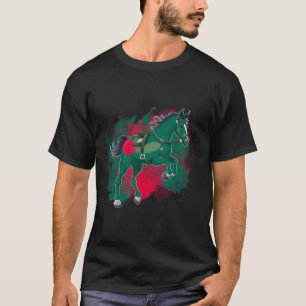 Horse Riding Bangladesh Flag T-Shirt