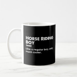 Horse Riding Boy Funny Definition Equestrian Coffee Mug