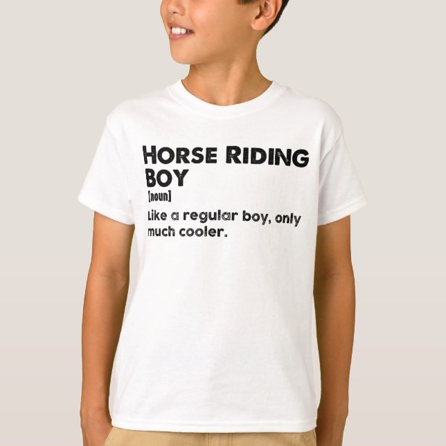 Horse Riding Boy Funny Definition Horseback Rider T-Shirt (Front)