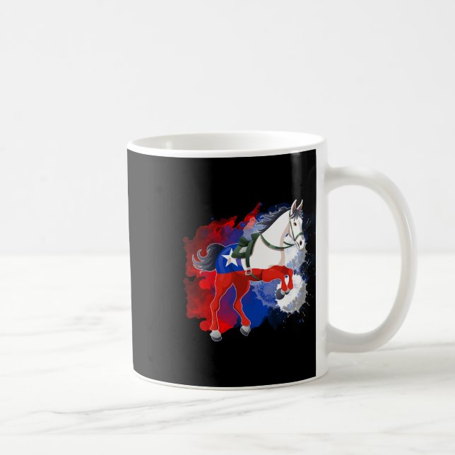 Horse Riding Chile Flag  Coffee Mug (Right)