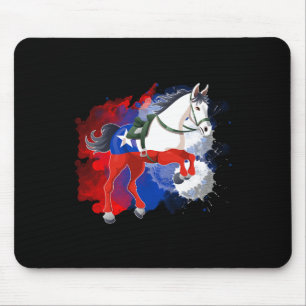 Horse Riding Chile Flag Mouse Pad
