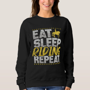 Horse Riding Eat Sleep Repeat Horses Hobby Riding Sweatshirt
