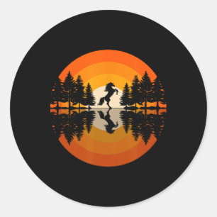 Horse Riding Forest Nature Sunset - Horseback Ride Classic Round Sticker