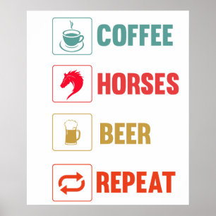 Horse Riding Funny Horse Lover Horse Mum Equestria Poster