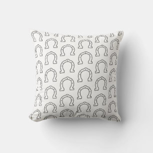 Horse Riding Gang Horseshoe Print  Cushion