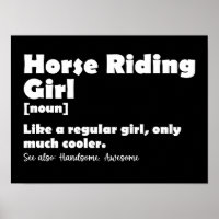 Horse Riding Girl Definition Funny Equestrian Girl