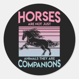 Horse Riding Girls Women Equestrian Horseback 4 Classic Round Sticker