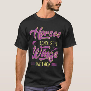 Horse Riding Girls Women Equestrian Horseback T-Shirt