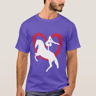 Horse Riding Heart Gymnastic Equestrian Vaulting f T-Shirt
