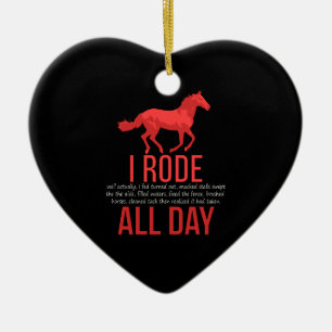 Horse Riding - Horse Ride Gift Ceramic Ornament