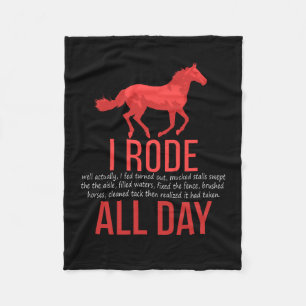 Horse Riding - Horse Ride Gift Fleece Blanket