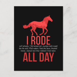 Horse Riding - Horse Ride Gift Postcard