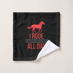 Horse Riding - Horse Ride Gift Wash Cloth
