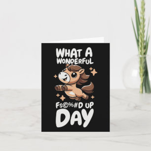 Horse Riding Horseback - Rider Fored Up Day  Card