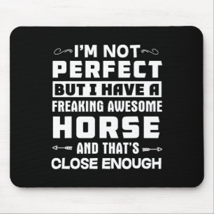 Horse Riding - Horseback Rider Funny Horse Mouse Pad