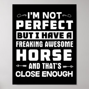 Horse Riding - Horseback Rider Funny Horse  Poster