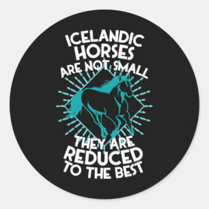 Horse Riding - Horseback Rider Horses Icelandic Ho Classic Round Sticker