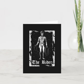 Horse Riding Horseback Rider - Skeleton Tarot Card