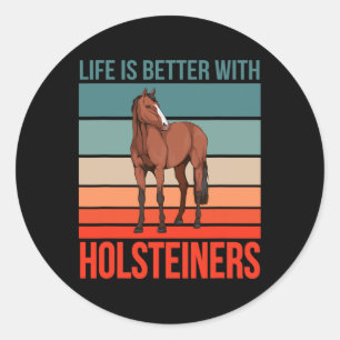 Horse Riding Horseback Rider Stuff Life Is Better Classic Round Sticker
