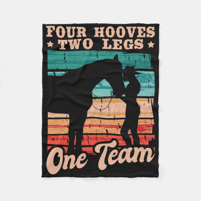 Horse Riding Horses Horse Girl  Fleece Blanket (Front)