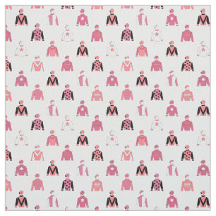 Horse Riding Jockey Silks Pink and White Patterned Fabric