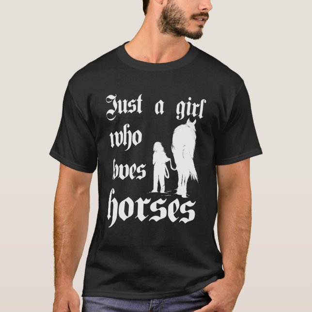 Horse Riding Just A Girl Who Loves Horses Gifts T-Shirt (Front)