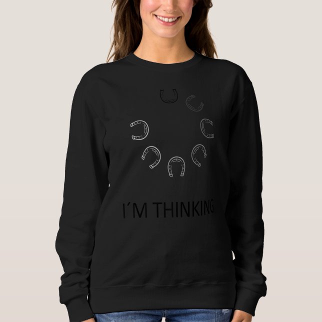 Horse  Riding Loading Bar Concentration Horseshoe  Sweatshirt (Front)