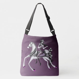 Horse Riding Mime Violinist Crossbody Bag