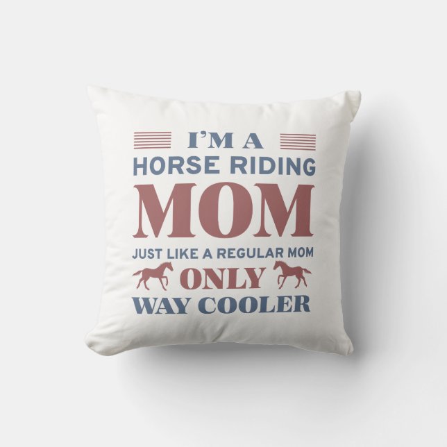 Horse Riding Mum Cushion (Front)