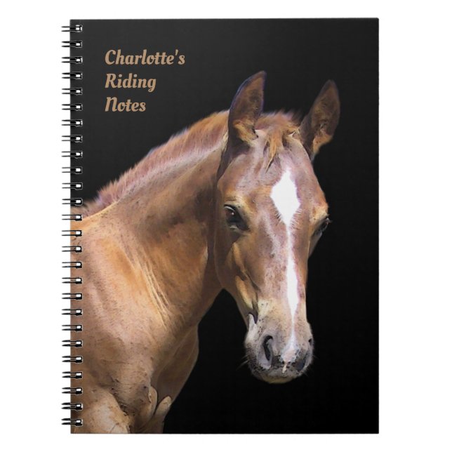 Horse / Riding Notebook w/out your text (Front)