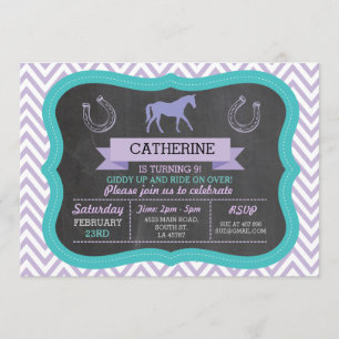 Horse Riding Party Invite Pony Invitation Invite