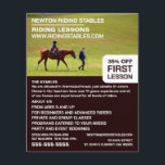 Horse Riding Portrait, Riding Instructor, Academy Flyer<br><div class="desc">Horse Riding Portrait,  Riding Instructor,  Academy Advertising Flyers By The Business Card Store.</div>
