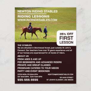 Horse Riding Portrait, Riding Instructor, Academy Flyer