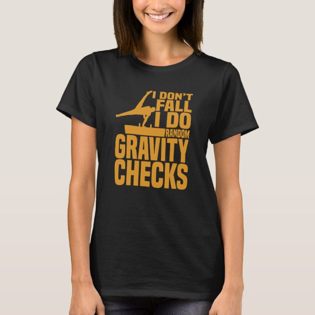 Horse Riding Random Gravity Checks Horse Vaulting T-Shirt (Front)